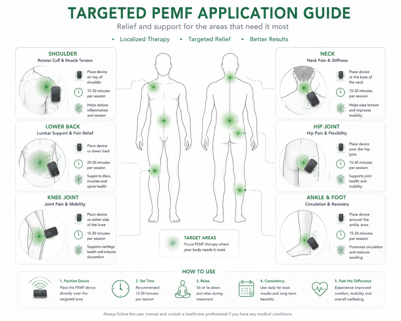 Targeted PEMF Device Application